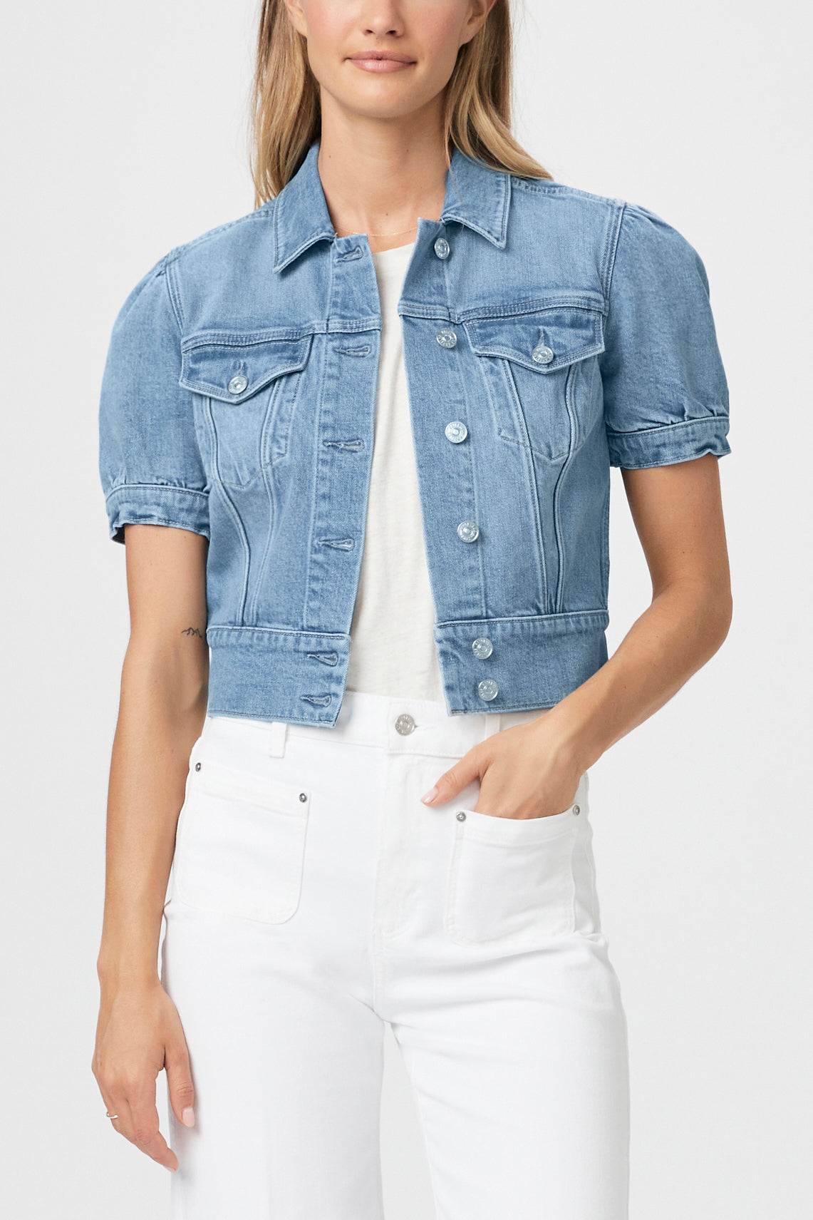 Kendra Short Sleeve Jacket Glide Light Denim