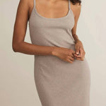 Waterfront Midi Dress Heather Taupe