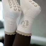 TCC Tan Cowgirl Hat, Boots, and Horseshoe  | Pilates & Barre Grippy Socks