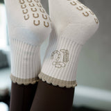 TCC Tan Cowgirl Hat, Boots, and Horseshoe  | Pilates & Barre Grippy Socks