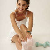 Bow Ruffle Grip Pilates Socks