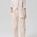 Kayla Button Up Shirt Sherbet Stripe