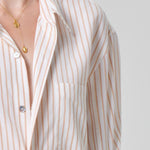 Kayla Button Up Shirt Sherbet Stripe