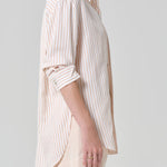 Kayla Button Up Shirt Sherbet Stripe