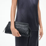 Maude Convertible Clutch Black Woven