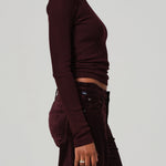 Bina Knit Longsleeve Crewneck Burgundy