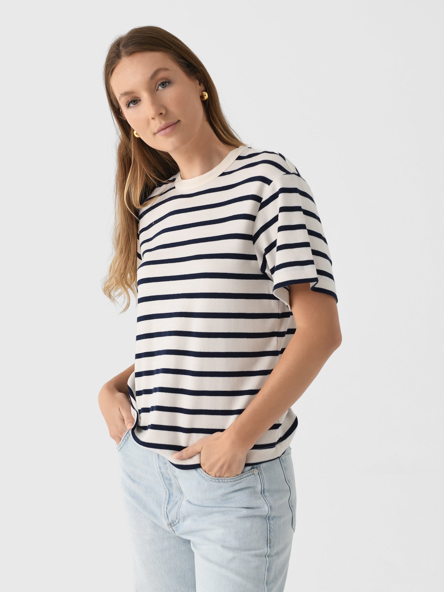 Goldie Tee Azure Stripe