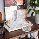 Viski Deco Beau Crystal Lowball Tumblers - Set of 4