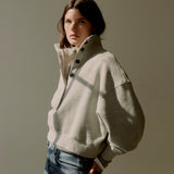 Mirelle Funnel Neck in Heather Grey