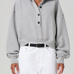Mirelle Funnel Neck in Heather Grey