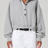 Mirelle Funnel Neck in Heather Grey