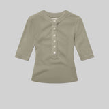 Nali Short Sleeve Henley Flora