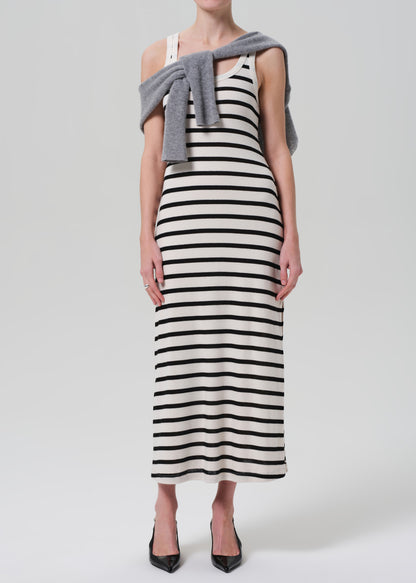 Long Faye Tank Dress Midnight Stripe