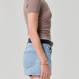 Maude U Neck Tee Cocoa Grey Brown