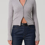 Zip Cardigan Heather Grey