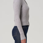 Zip Cardigan Heather Grey