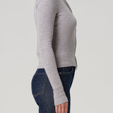 Zip Cardigan Heather Grey