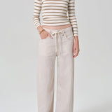 Boat Neck Slim Tee Ginger Stripe