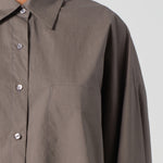 Naya Cropped Button Up Shirt Pelican Green