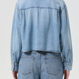 Juna Cropped Button Up Shirt Bright Mid Indigo Interval
