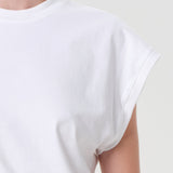Meg Cap Sleeve Tee White