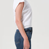 Meg Cap Sleeve Tee White