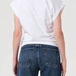 Meg Cap Sleeve Tee White