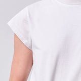 Long Line Bryce Cap Sleeve Tee Bone