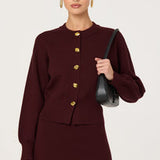 Eryn Sweater Skirt Wine