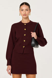 Eryn Sweater Skirt Wine