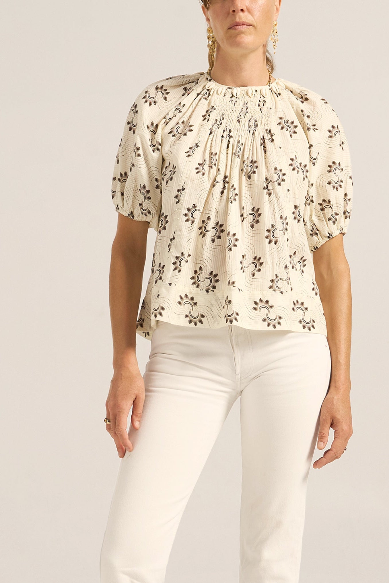 Moira Top Shell Stripe Voile