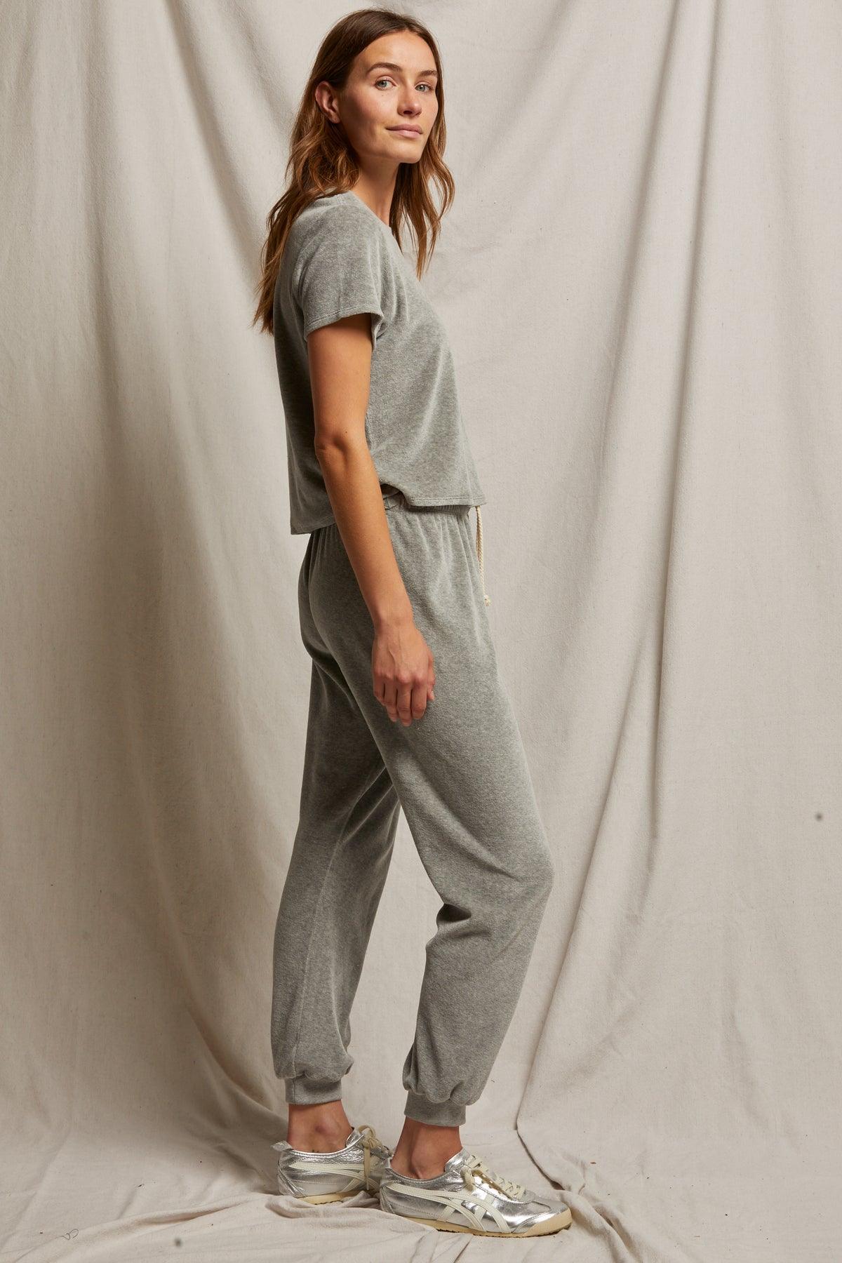 Bailey Velour Jogger Heather Grey