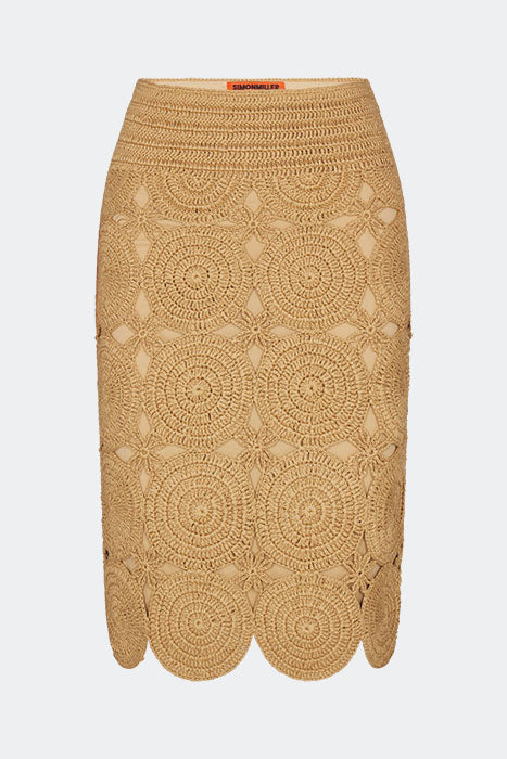 Beep Beep Midi Skirt Natural