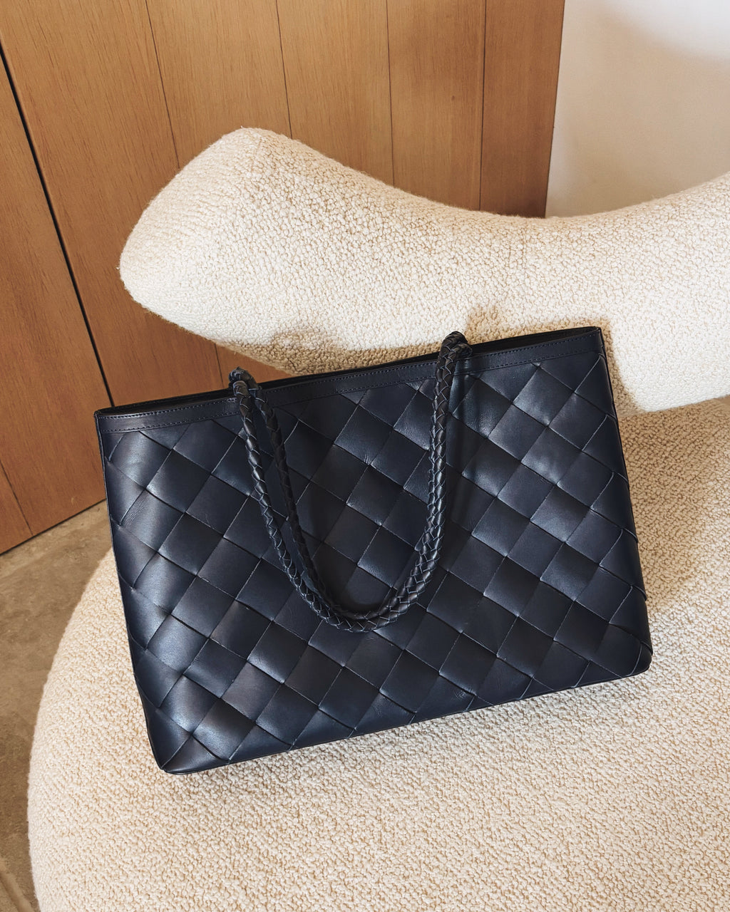 Gabrielle Bag Grande Weave Navy