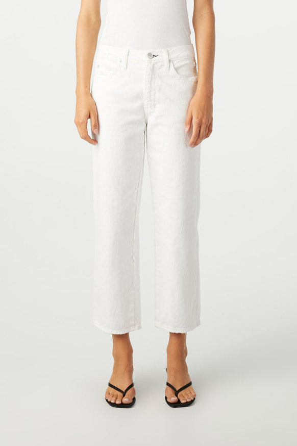 Billie Crop Wide Leg Alabaster