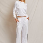 Blair Travel Fitted Raglan Sweatshirt White