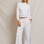Blair Travel Fitted Raglan Sweatshirt White