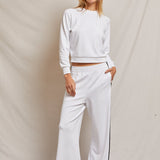 Blair Travel Fitted Raglan Sweatshirt White