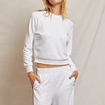 Blair Travel Fitted Raglan Sweatshirt White