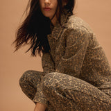 Carly Button Jacket Leapord