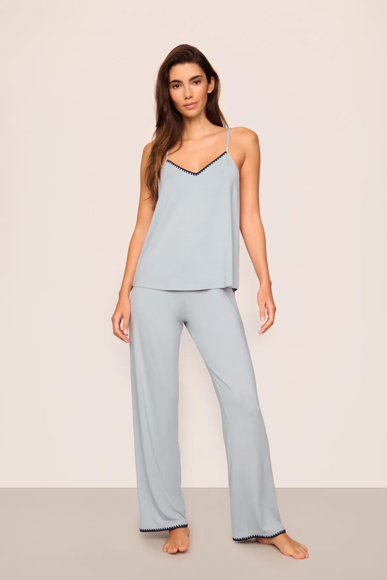Frida Cami/Pant PJ Set Gray Dawn/Navy