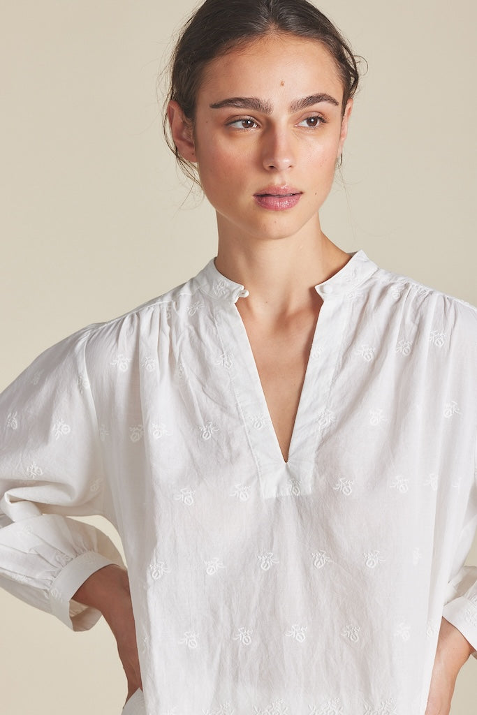 Trovata Birds of Paradis Bailey Blouse Broderie Anglaise