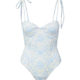 LoveShackFancy Chamomile One Piece Blissful Blue