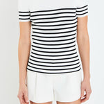 Stripe Fitted Knit Top