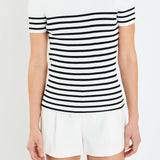 Stripe Fitted Knit Top