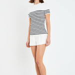 Stripe Fitted Knit Top