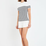 Stripe Fitted Knit Top