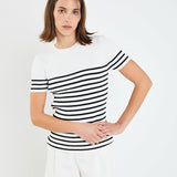 Stripe Fitted Knit Top