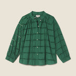 Mena Blouse Emerald Eyelet