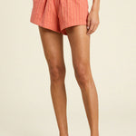 Rhea Short Terracotta Stripe